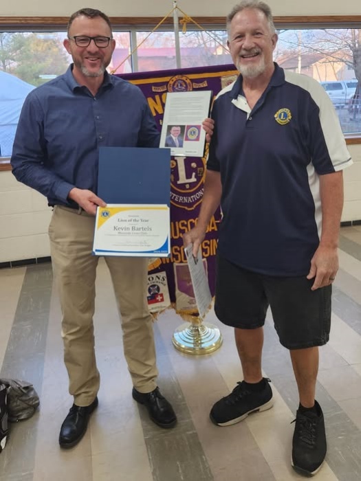  Lions Kevin Bartels and Pres Rick Post